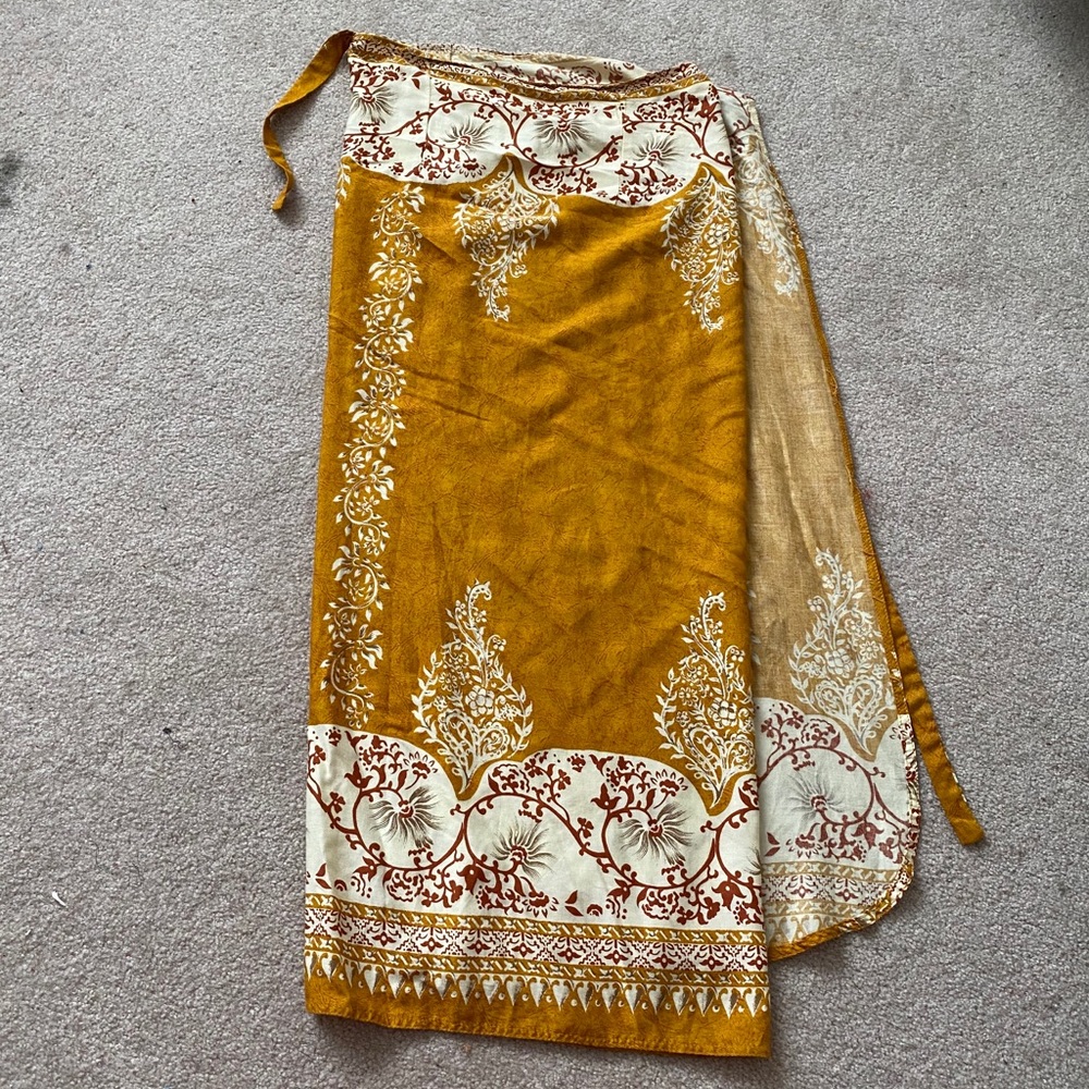 Long wrap around skirt